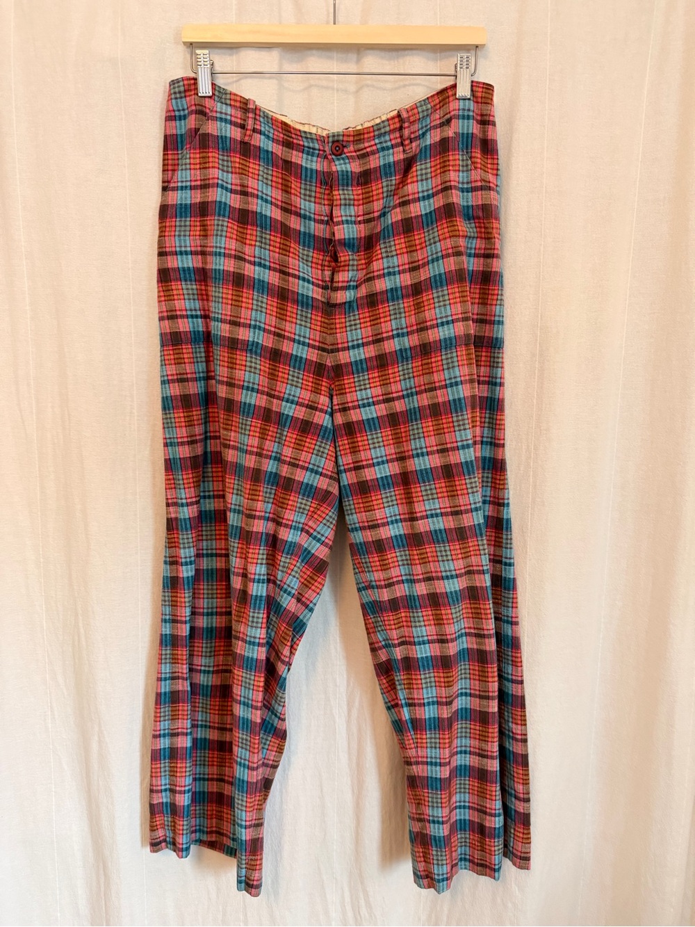 Ace & Jig 100% Cotton Woven Plaid Straight Leg Pants